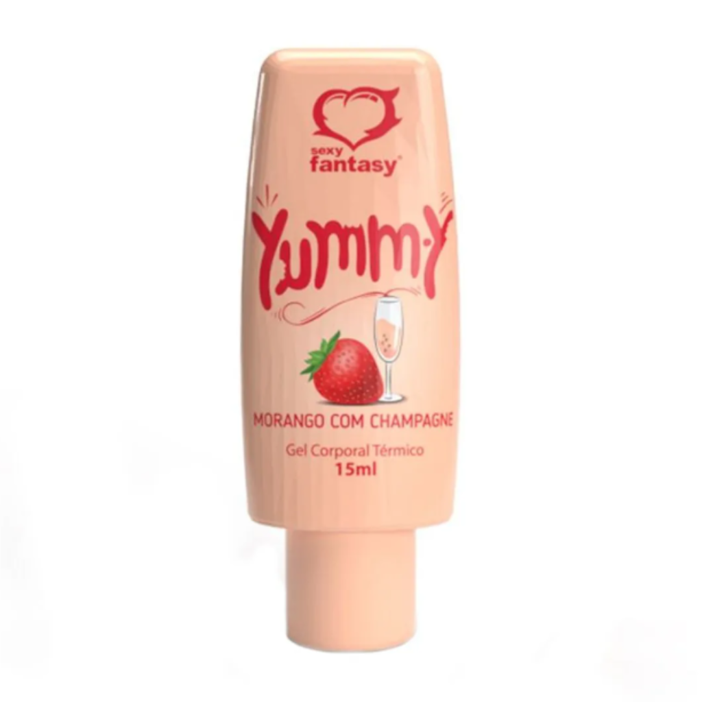 YUMMY MORANGO COM CHAMPANHE GEL TERMICO 15ML - SEXY FANTASY