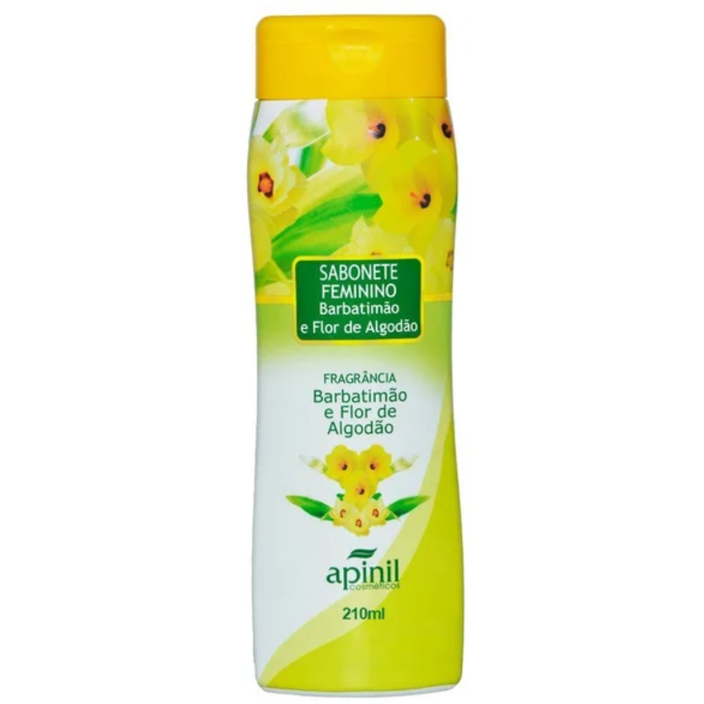 SABONETE ÍNTIMO BARBATIMÃO E FLOR DE ALGODÃO 200ML - APINIL