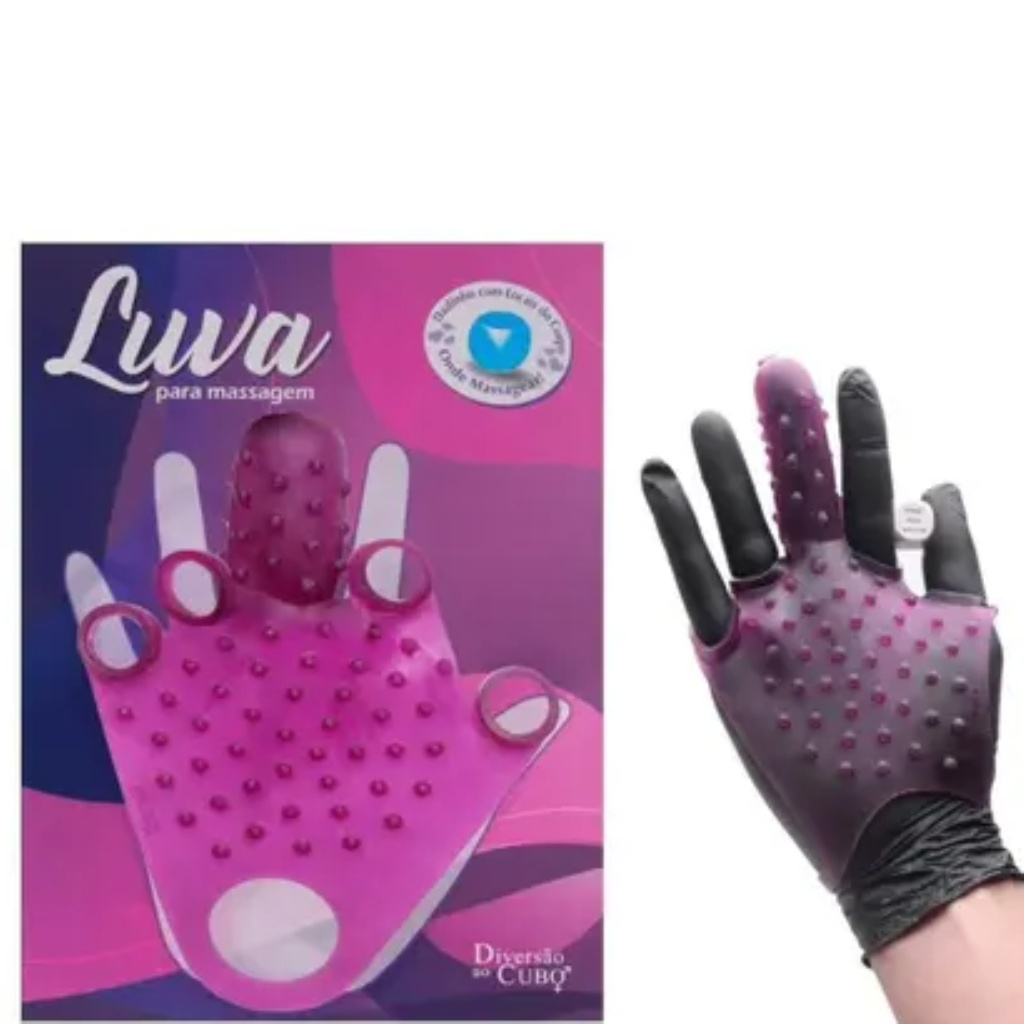 LUVA PARA MASSAGEM - DIVERSÃO AO CUBO