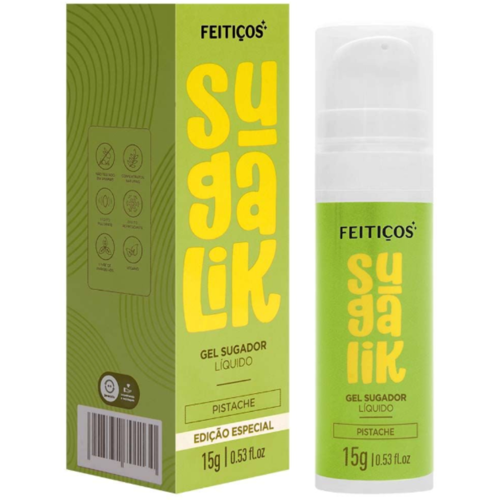 SUGALIK GEL SUGADOR LÍQUIDO PISTACHE 15G - FEITIÇOS