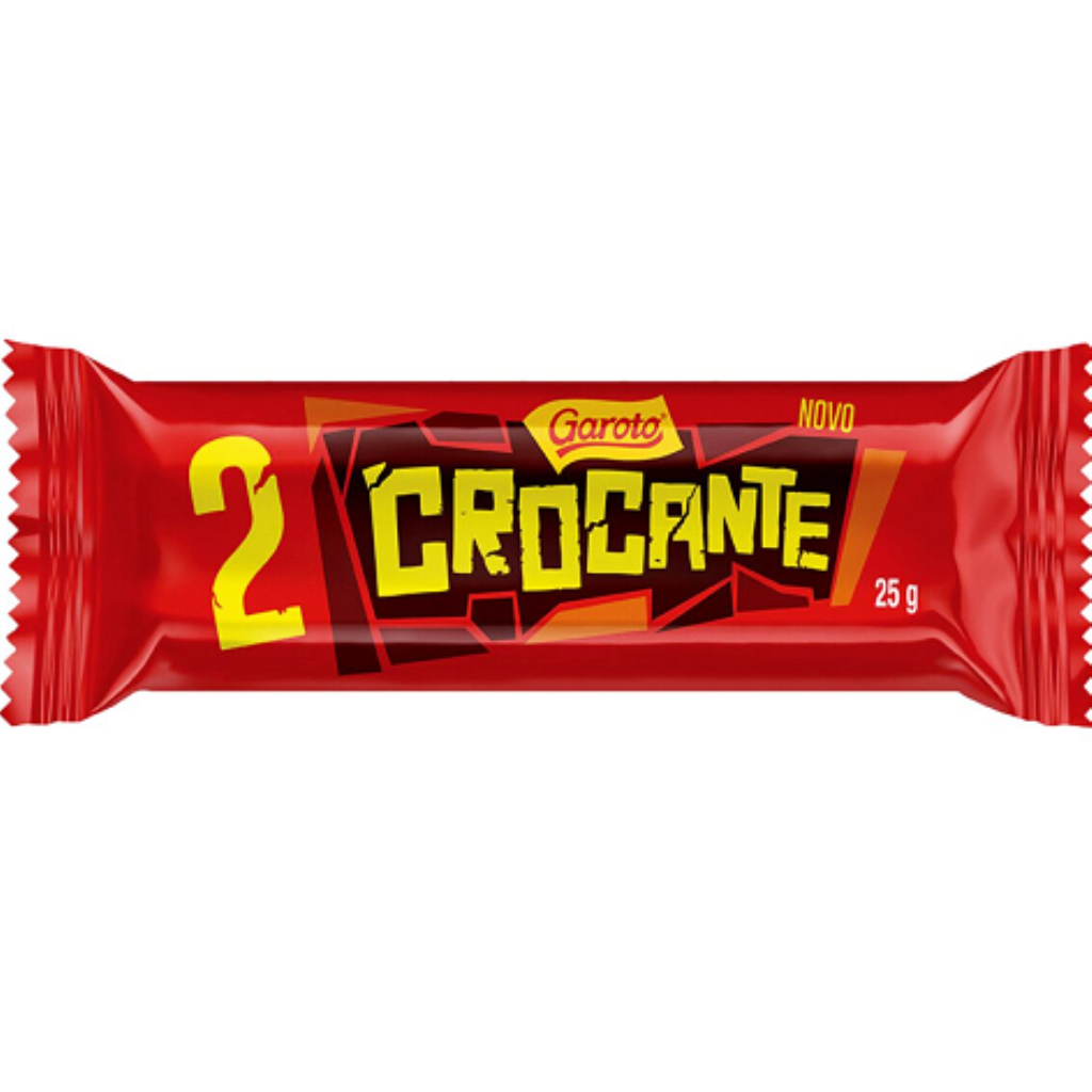 Chocolate Garoto Crocante 25G VIP GAMES LAN HOUSE E BOMBONIERE