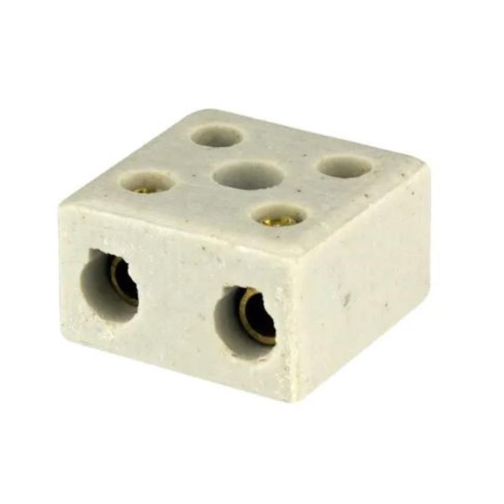 CONECTOR 16MM 2POLOS PORCELANA FOXLUX - 04.13