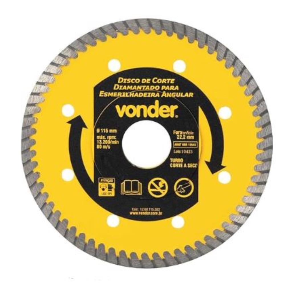 DISCO DIAMANTADO 115MM TURBO P/ESMER. VD