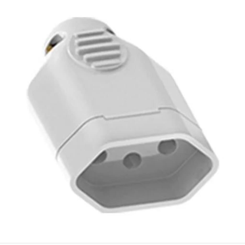 PLUGUE FEMEA PRENSA CABO 3P 10A BRANCO 1433 ILUMI - 1433