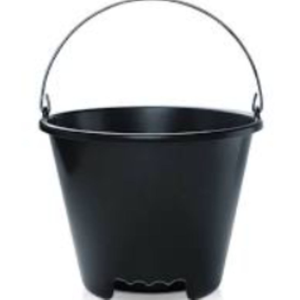 BALDE PLASTICO 12 LT PRETO BRASIPLA (ALCA METAL)