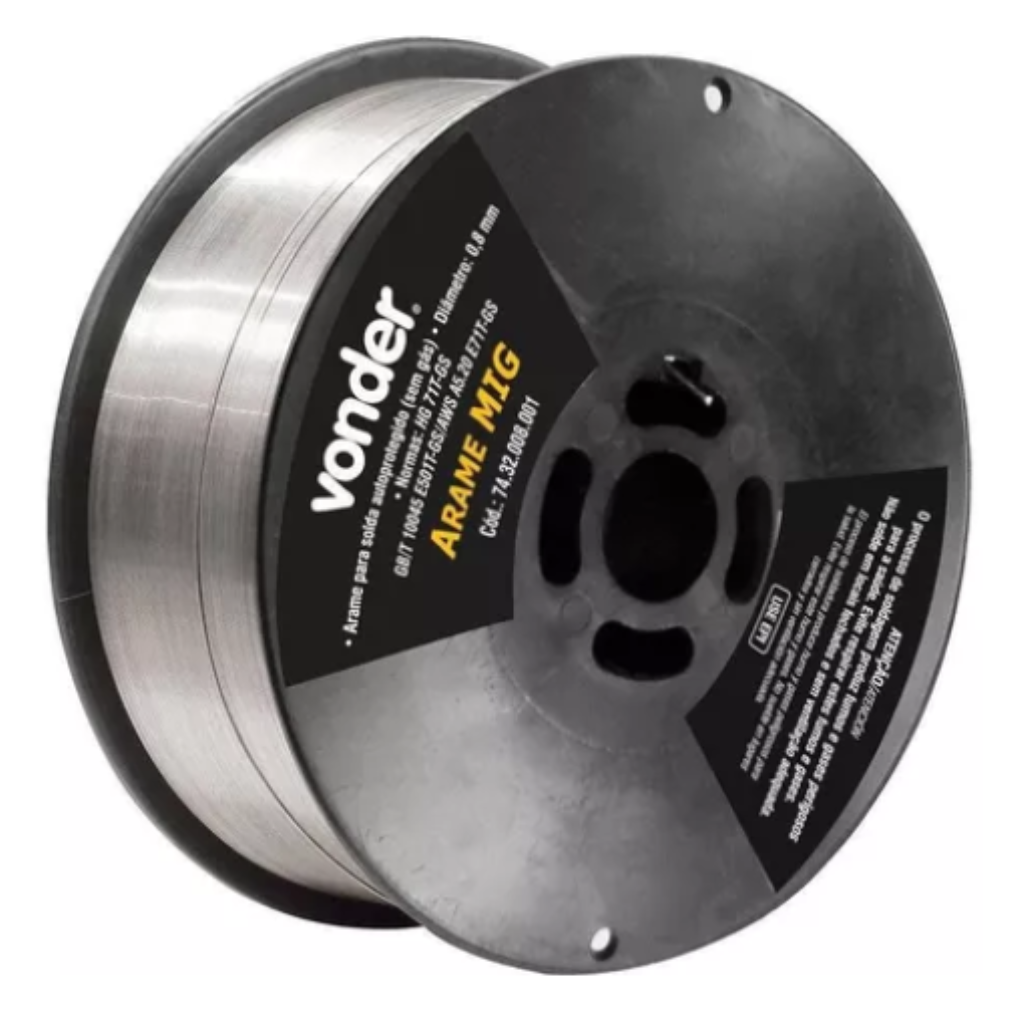 ARAME MIG 0,8MM CARRETEL 1KG SEM GAS VD