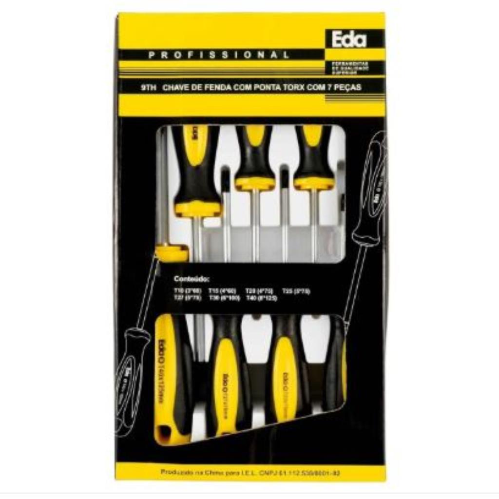 CH TORX JG C/7 PCS CV T-10 T40 REFORCADA