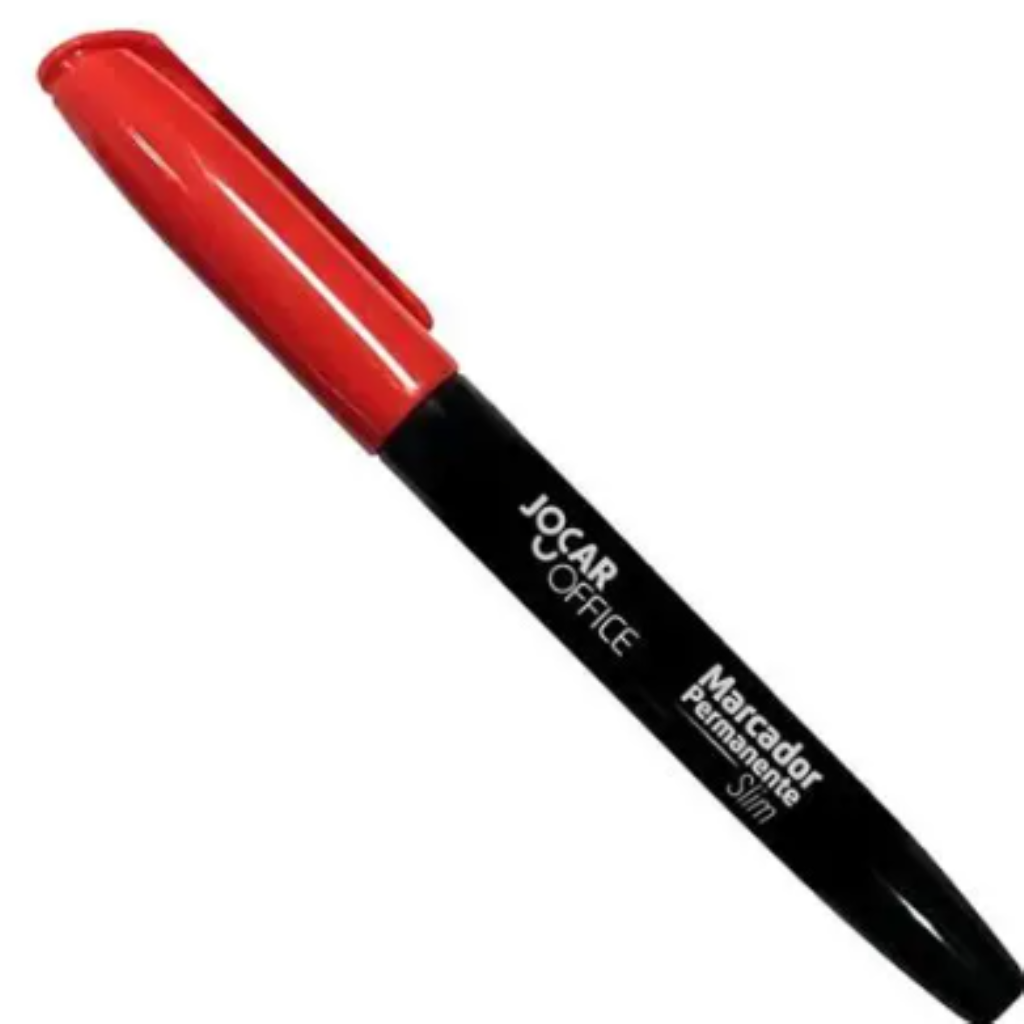 CANETA MARCADOR PERMANENTE PONTA FINA VERMELHO 7850