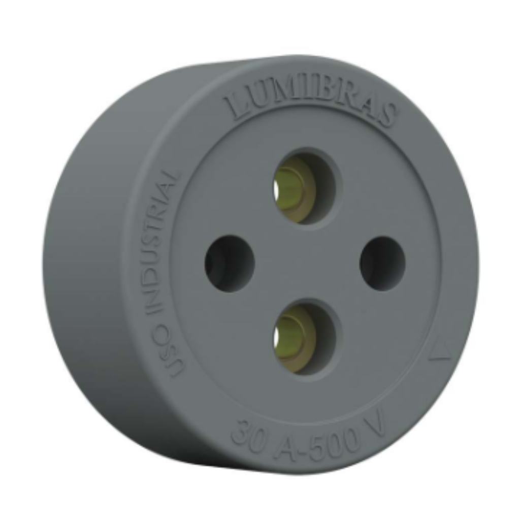 TOMADA TRIF 32A NYLON LUMIBRAS 500V