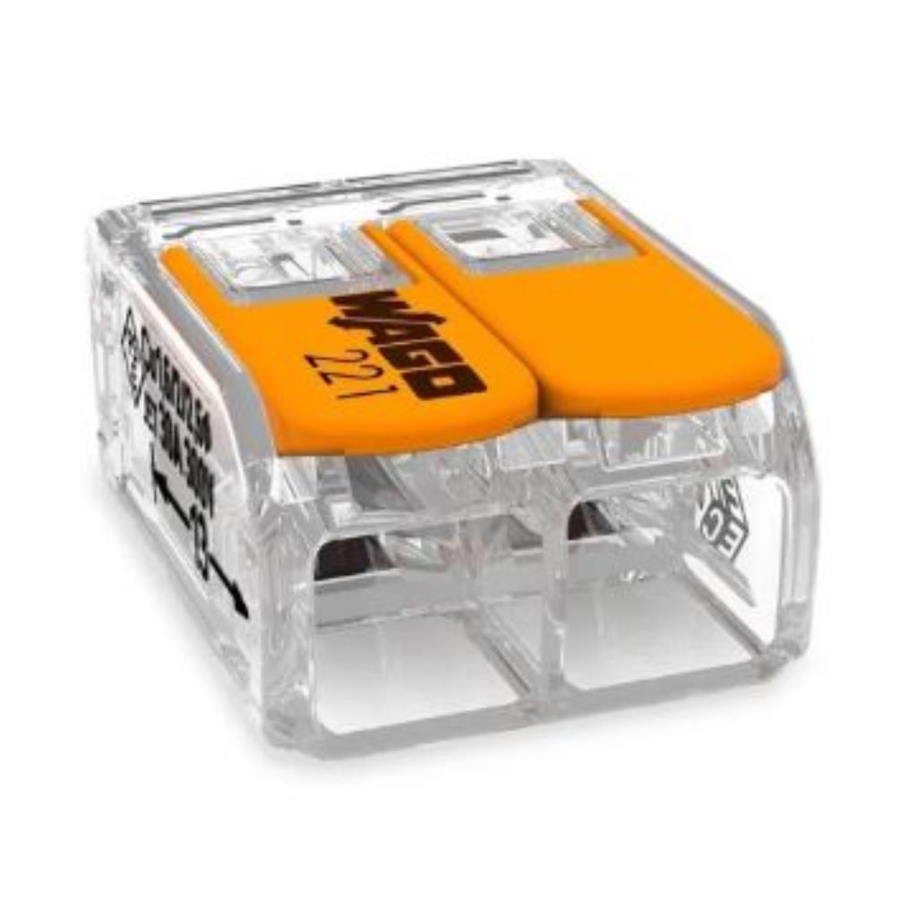 CONECTOR COMPACT 2 POLOS (FLEXIVEL ATE 6MM) 221-612 WAGO