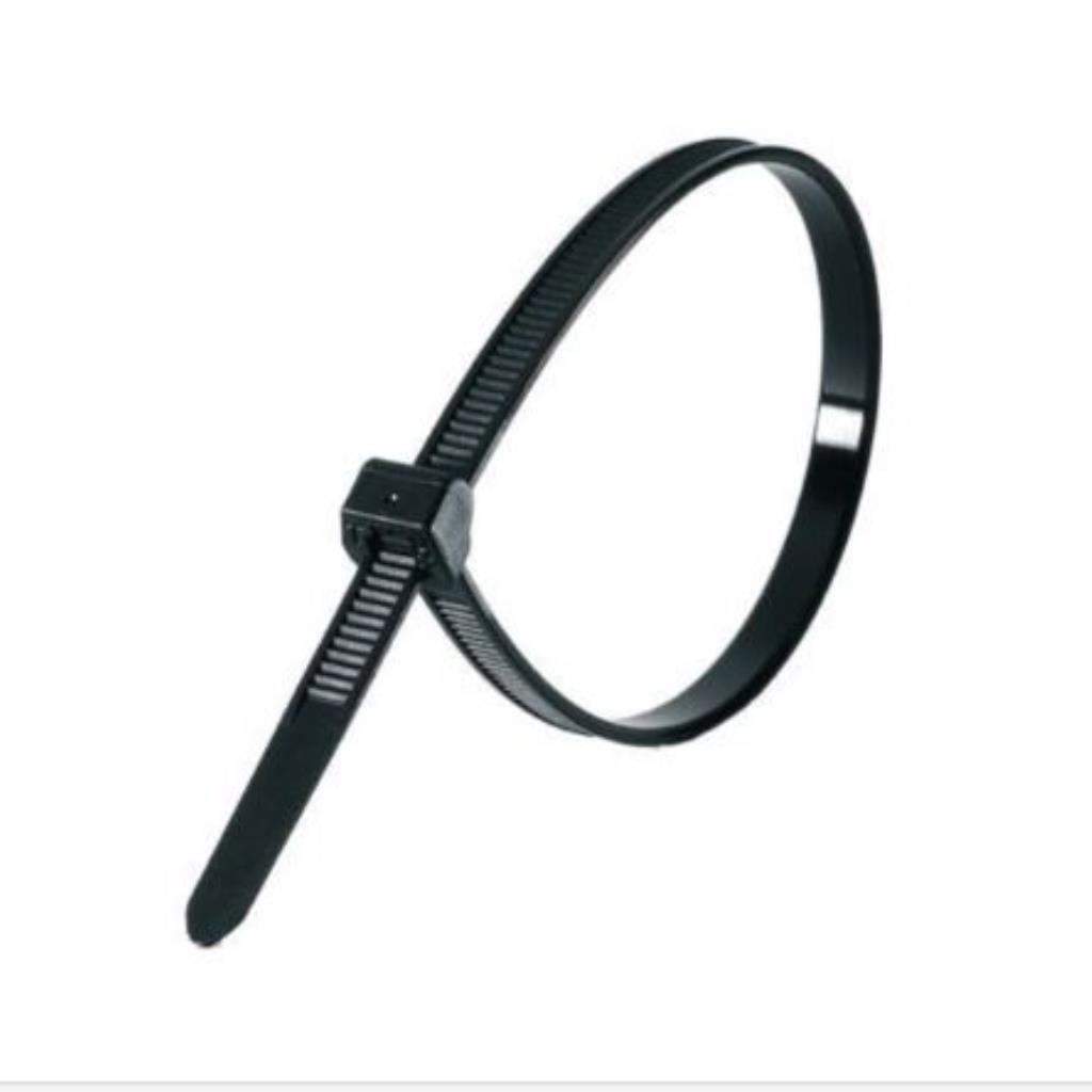 ABRACADEIRA NYLON  250X3.6MM BLISTER C/100 PRETA VILA -