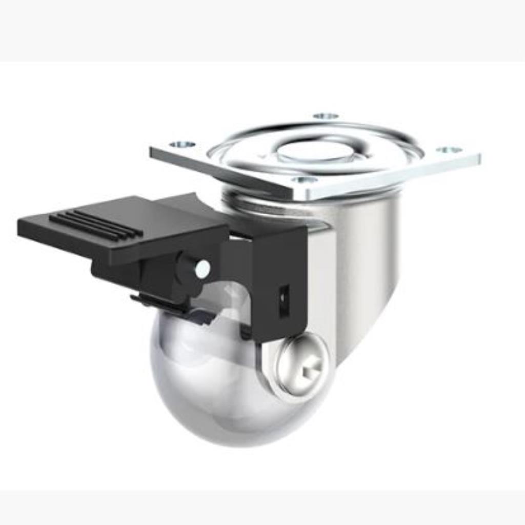 RODIZIO GIRATORIO SILICONE C/FREIO 75MM 55KG SOPRANO