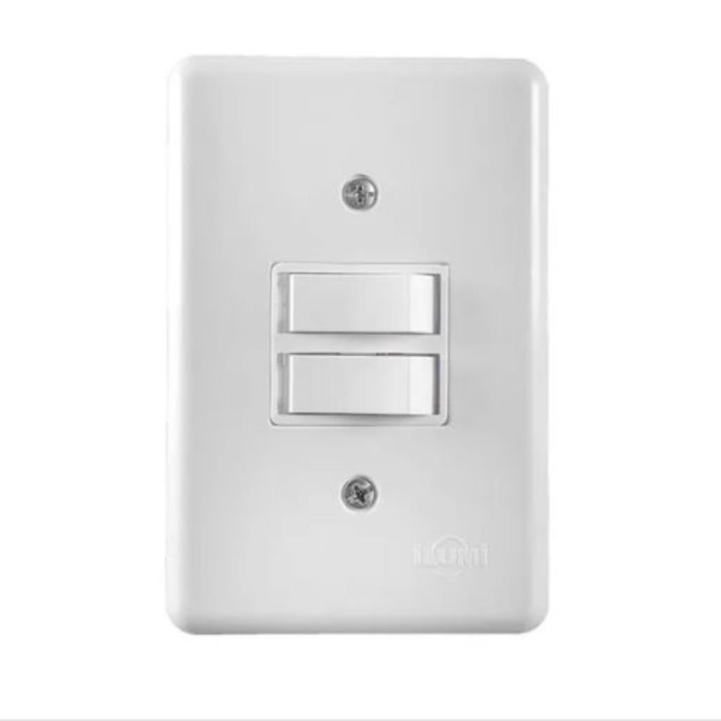 CONJUNTO STYLUS 2 INTERRUPTOR SIMPLES C/PLACA 2018 ILUMI