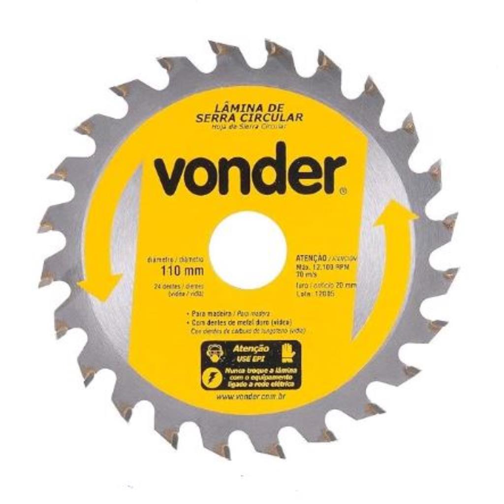 DISCO SERRA CIRCULAR VONDER 110X20MM 24DENTES.