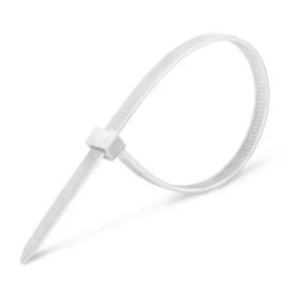 ABRACADEIRA NYLON  200X3.5MM BLISTER C/100 BRANCA VILA -
