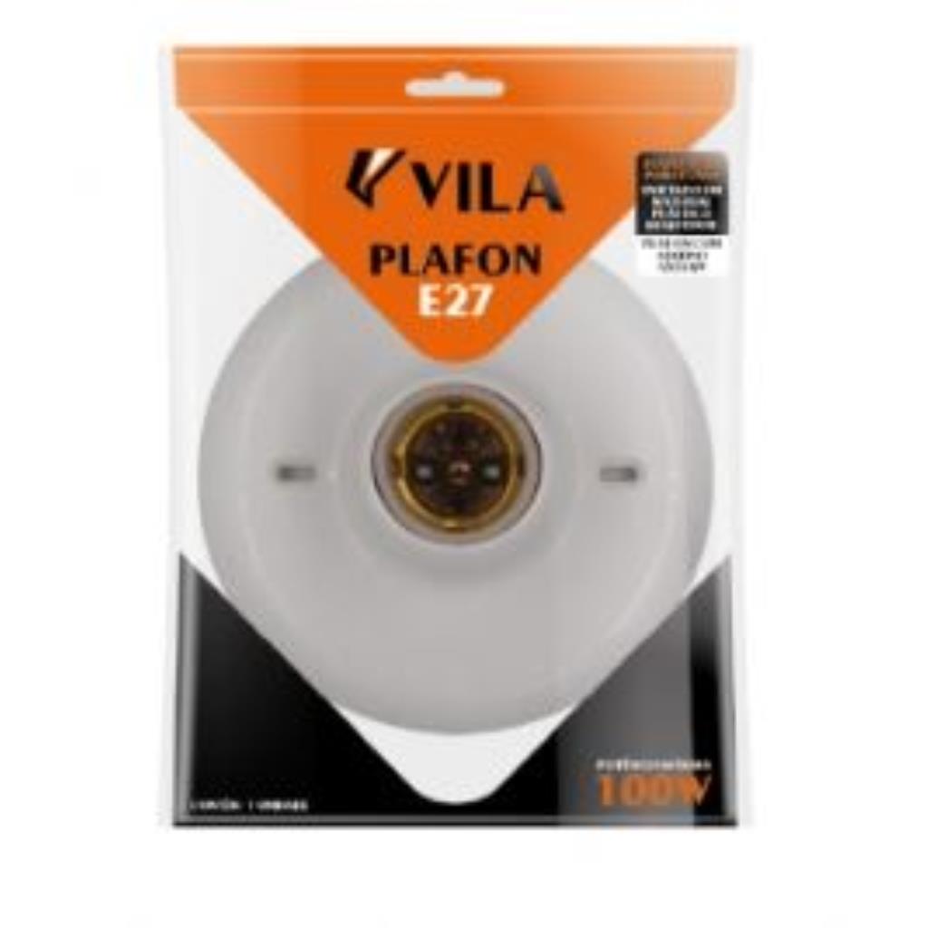 PLAFON BOCAL PORCELANA BRANCO (BLISTER) VILA - 3295.VLA