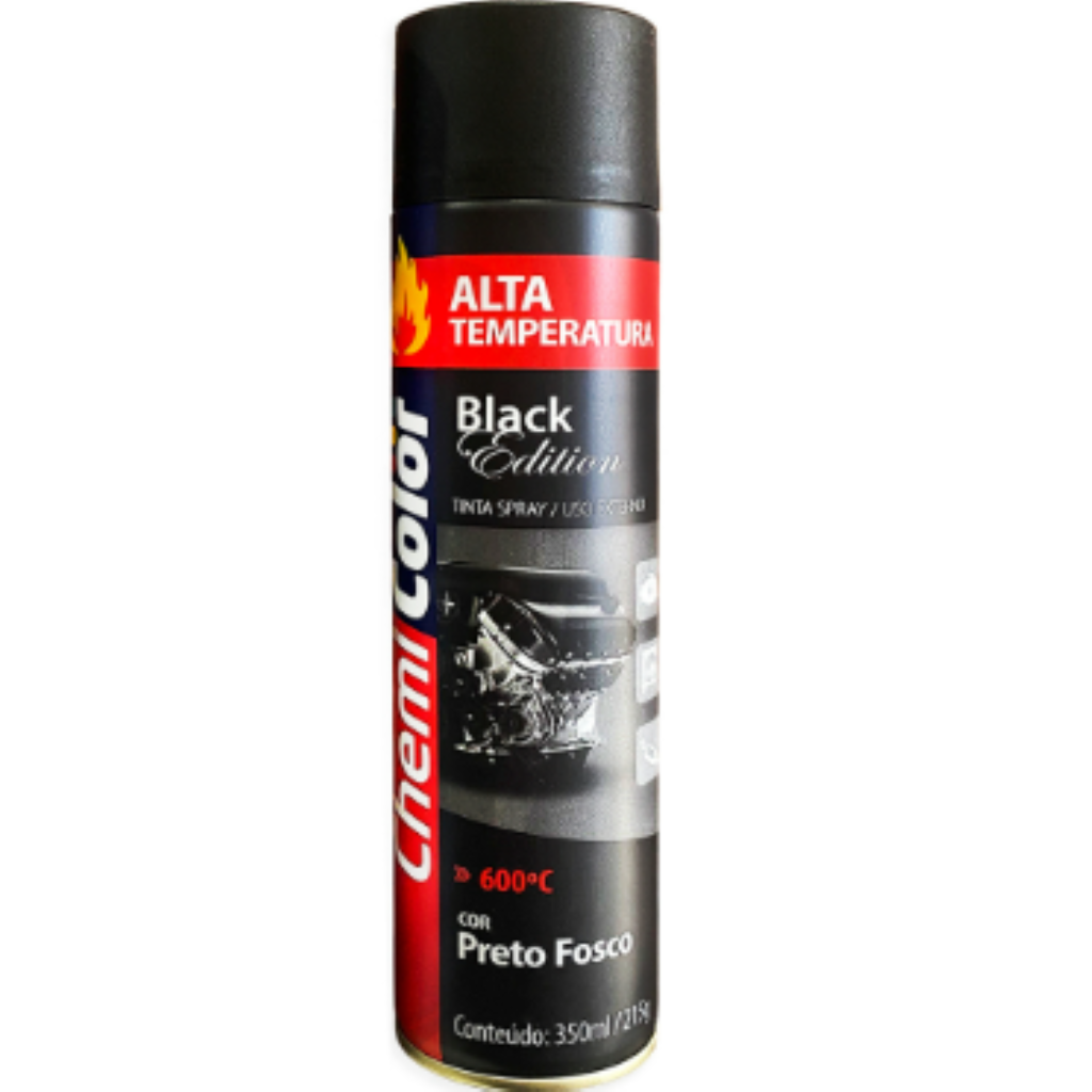TINTA SPRAY ALTA T.PRETO FOSCO  350ML VD