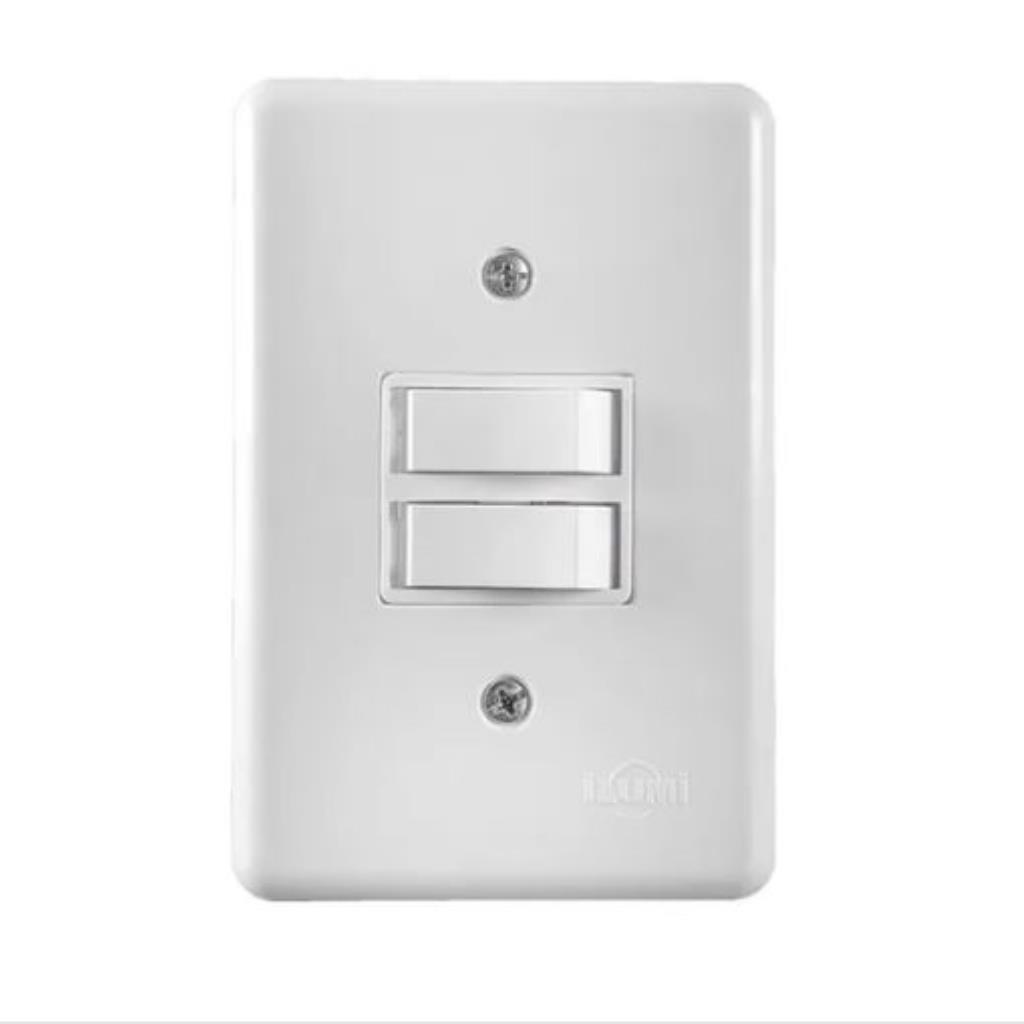 CONJUNTO STYLUS 2 INTERRUPTOR PARALELO C/PLACA 2024 ILUMI