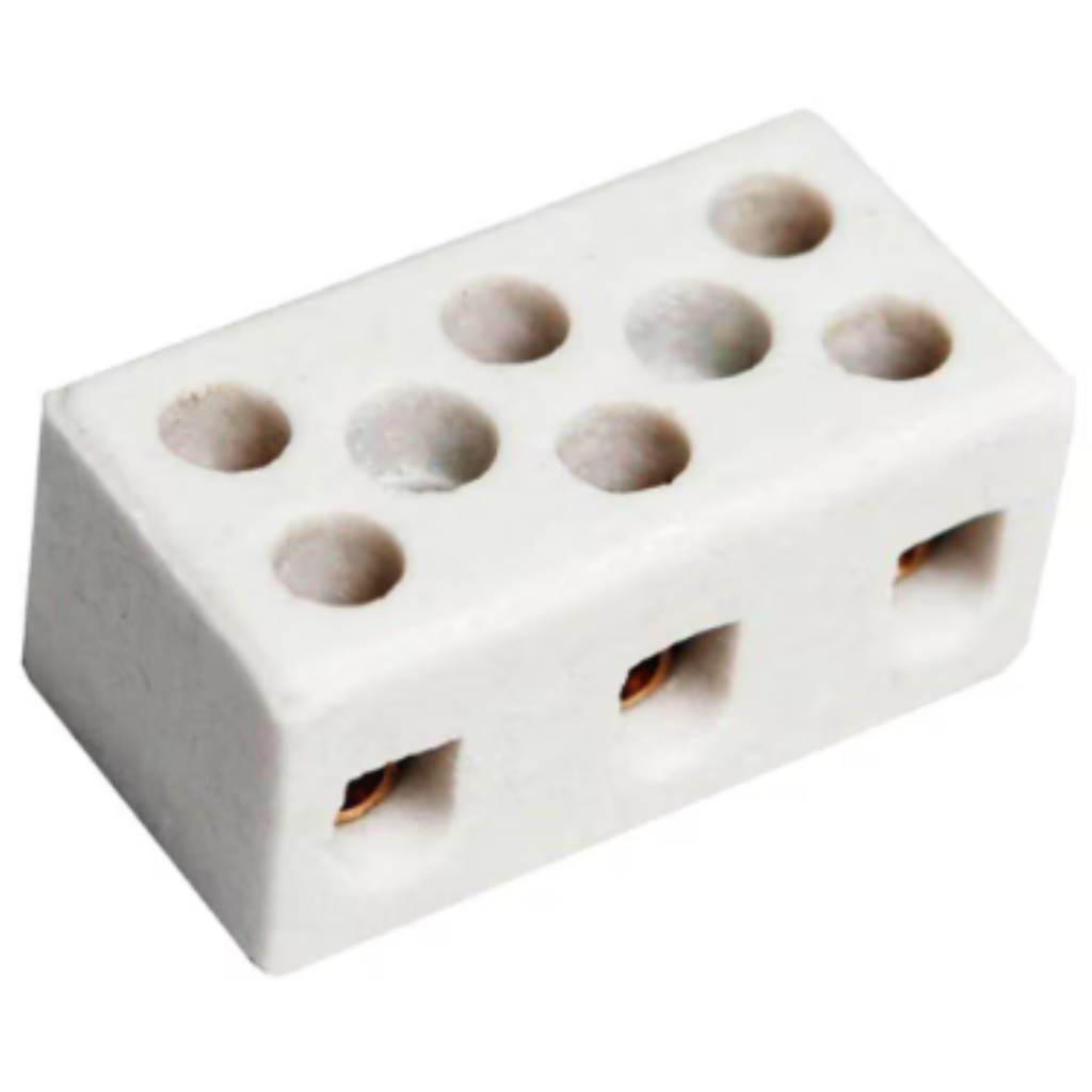 CONECTOR 10MM 3POLOS PORCELANA FOXLUX
