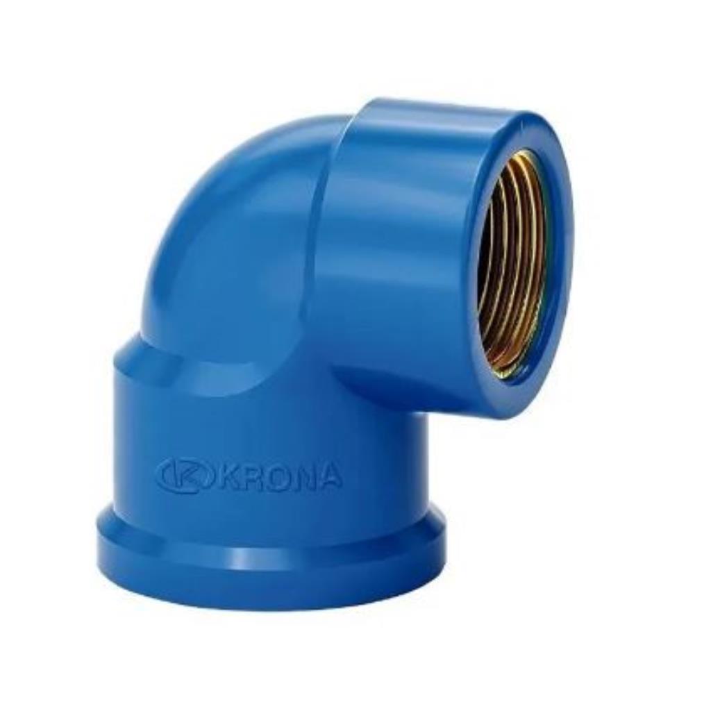 JOELHO 90 SOLDAVEL AZUL BUCHA LATAO 25X1/2 KRONA