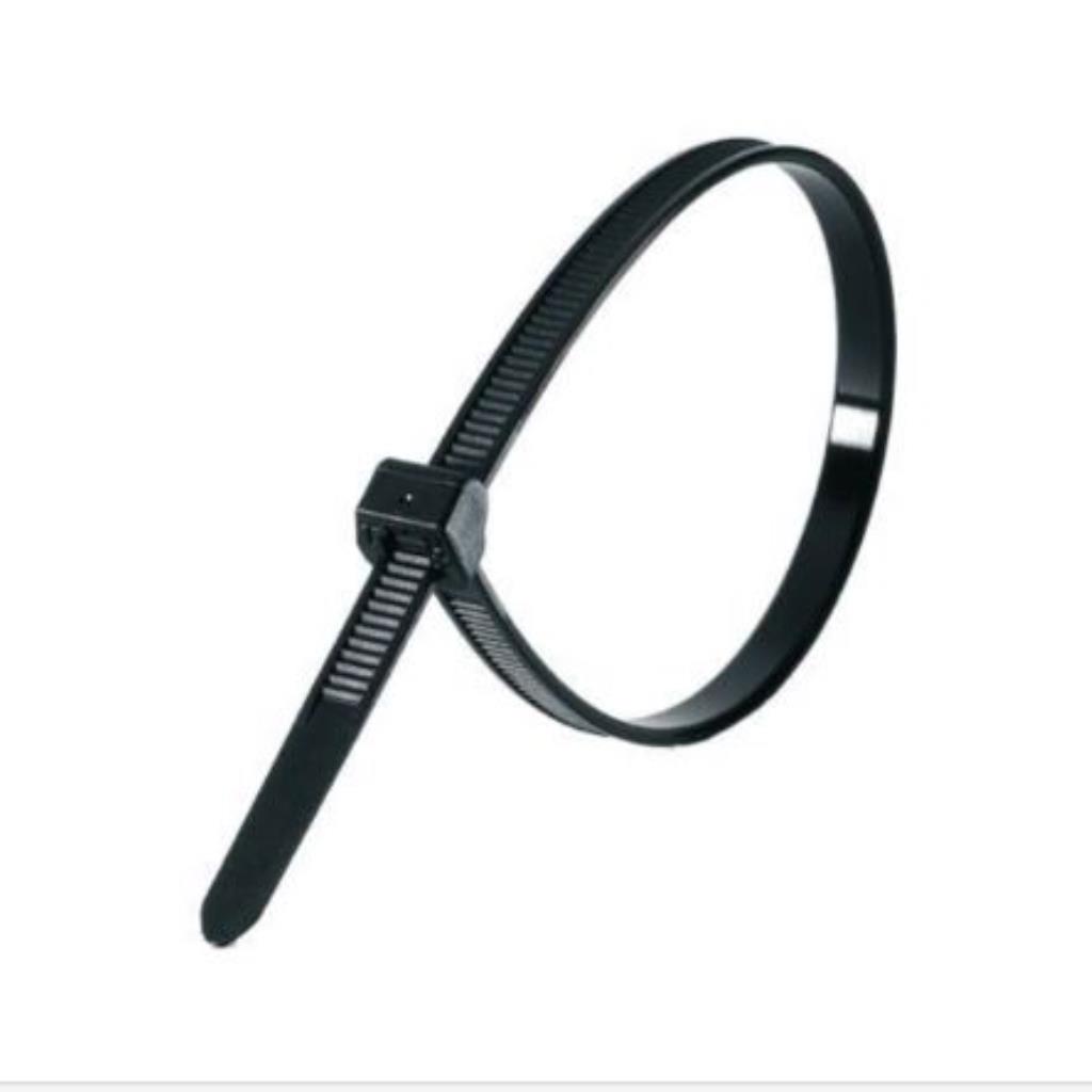 ABRACADEIRA NYLON  200X3.5MM BLISTER C/100 PRETA VILA -