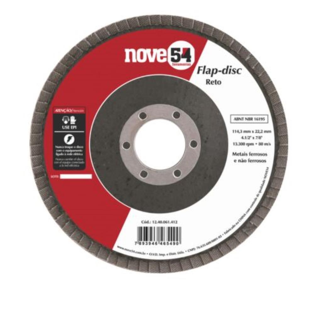 FLAP DISC0 RETO 4.1/2"  G 40 (C.FIBRA)954