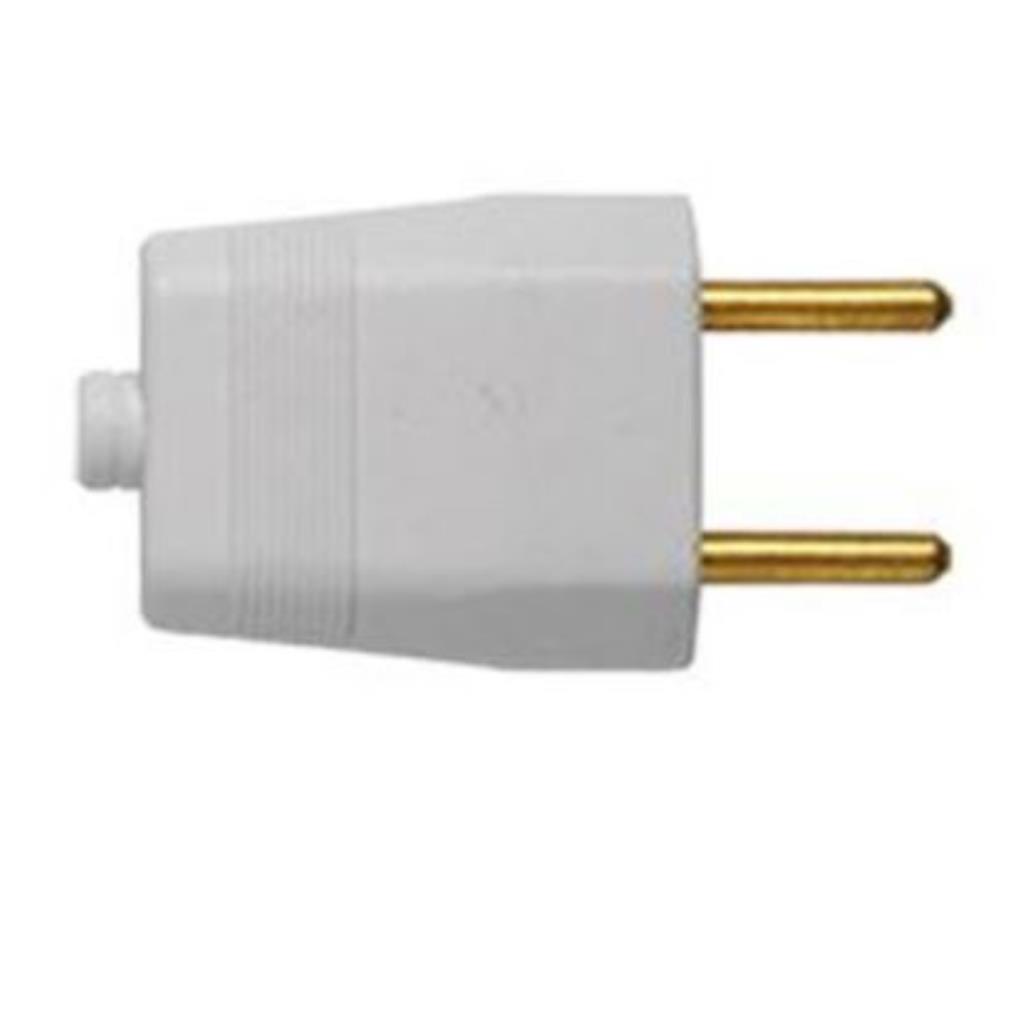 PLUGUE MACHO 2P 10A CINZA 1401