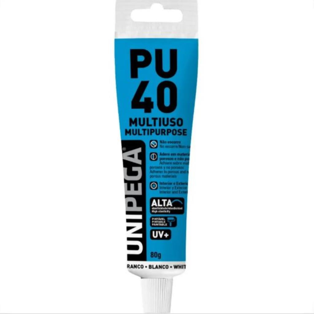 SELANTE PU/POLIURETANO BRANCO 80G DUREZA PU40 UNIPEGA - AES0512.567