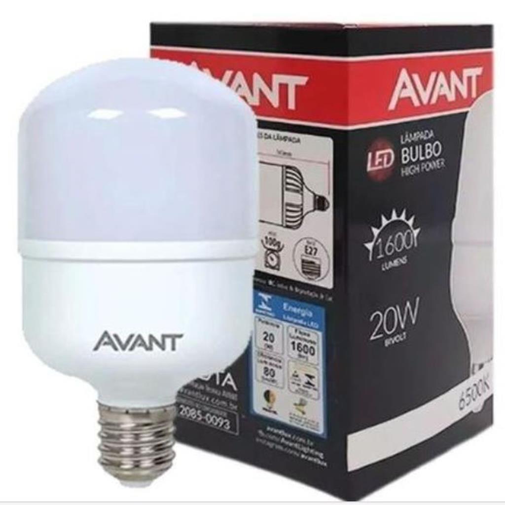 LAMPADA BULBO LED 20W E-27 AVANT 1600 LUMENS BR6500K HIGH POWER