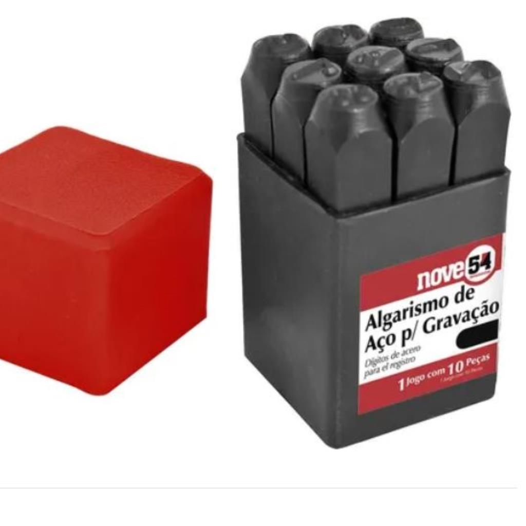 ALGARISMO 10MM 0-9 PARA  GRAVAÇÃO NOVE54
