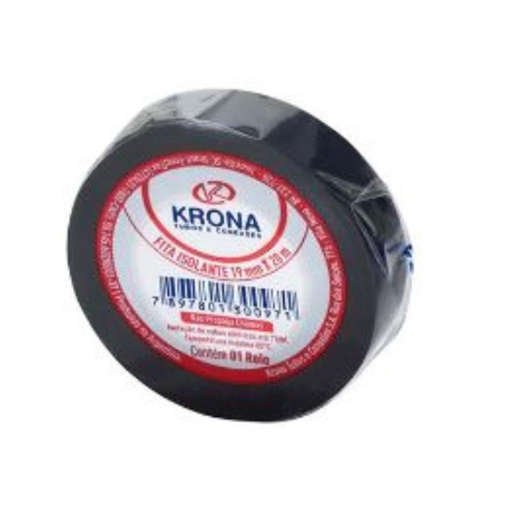 FITA ISOLANTE PRETA 19MMX05M KRONA - 1300