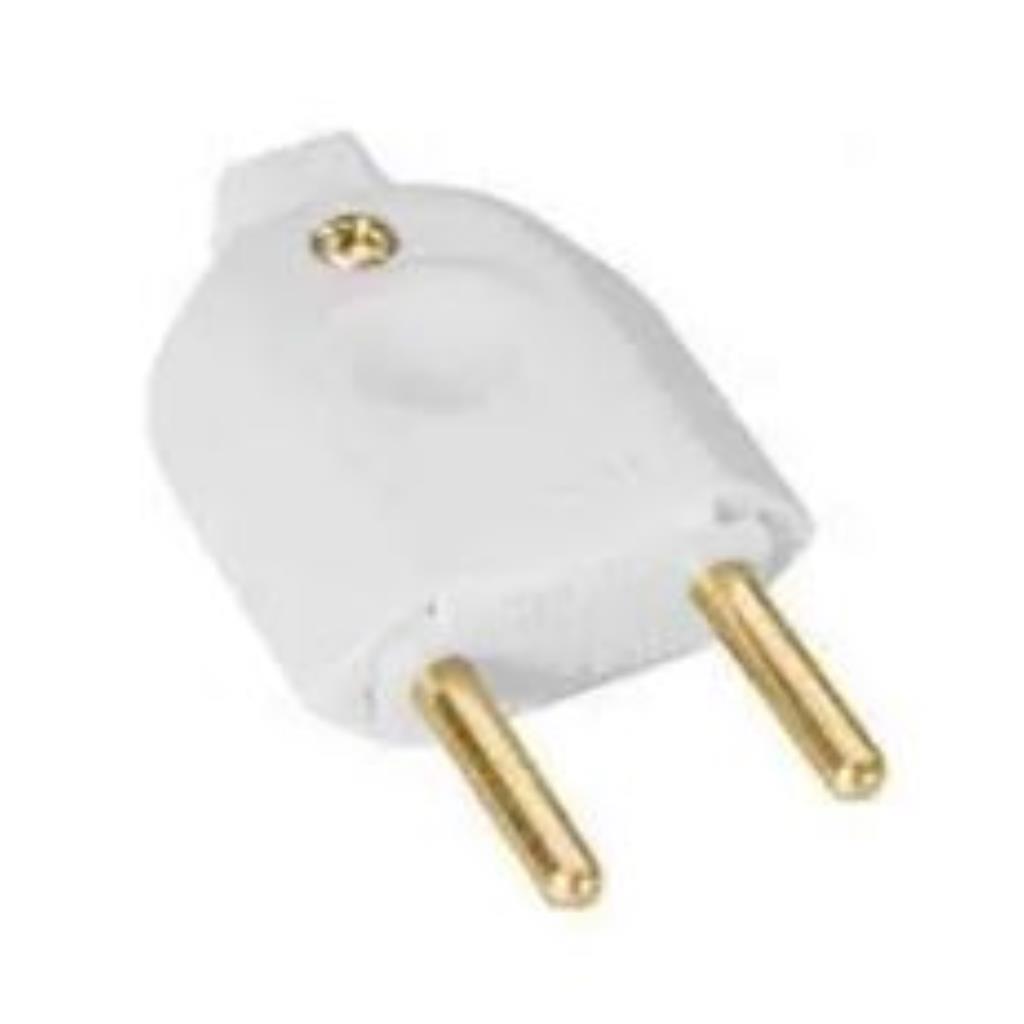 Plugue Macho 2P 10A/250V Branco 57402002