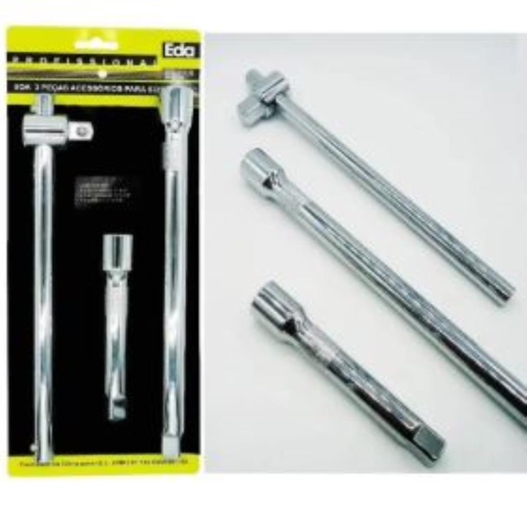 ACESSORIOS P/SOQUETES JG DE EXTENSÕES E CB T C/3 PCS ENC 1/2