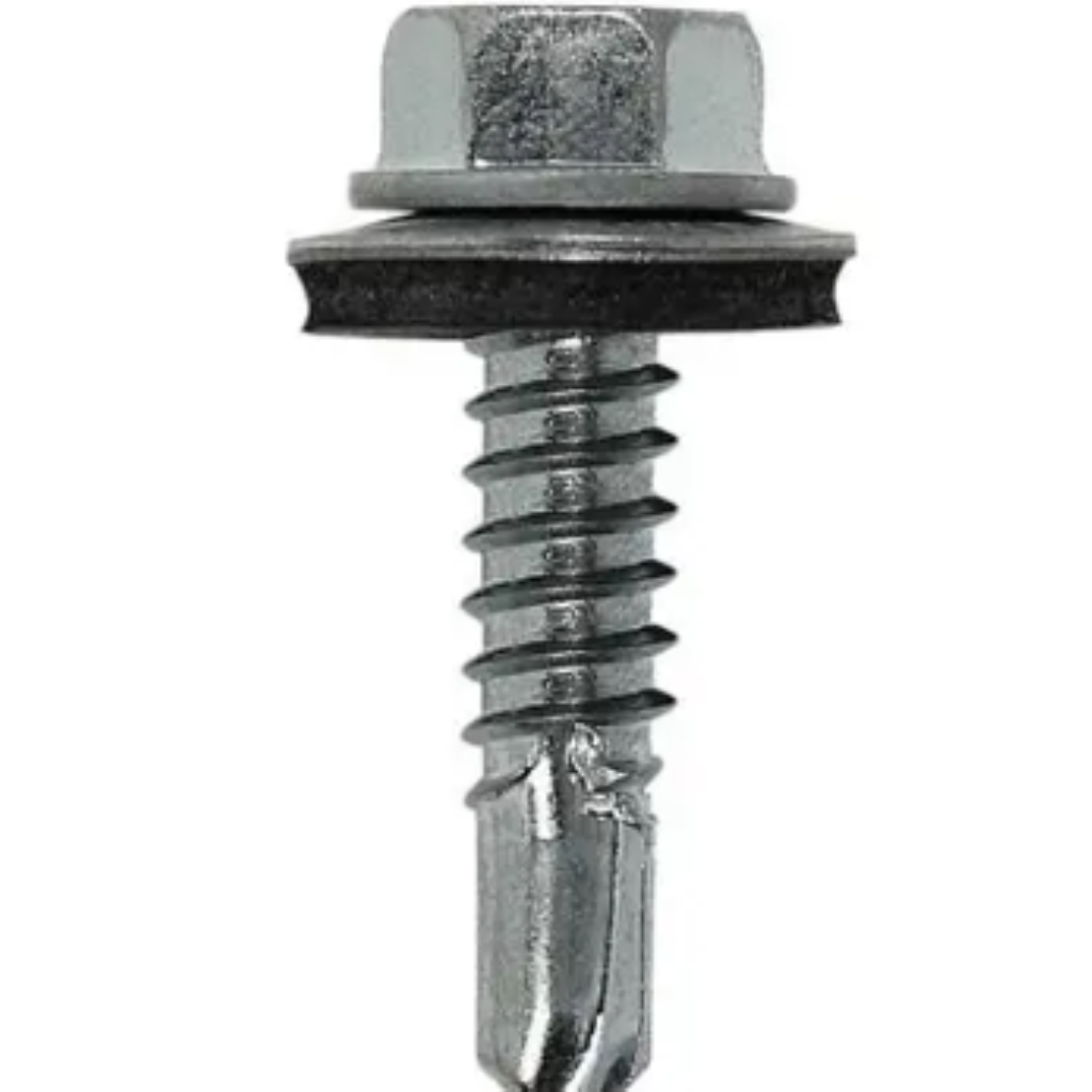 PARAFUSO PONTA BROCA 12 - 5,5MMX3.1/2 SEXT (CHAVE 5/16) C/ARRUELA  AUTO BROCANTE VILA -