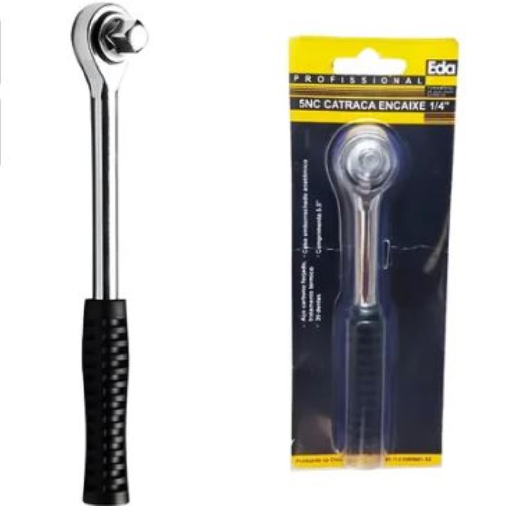 ACESSORIOS P/SOQUETES CATRACA REVERSIVEL CABO METALICO 1/4"