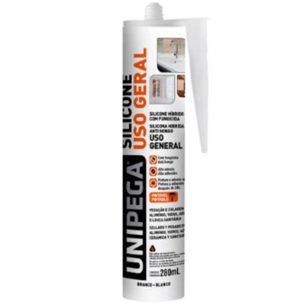 SILICONE 280G USO GERAL BRANCO UNIPEGA (ACEITA PINTURA) HIBRIDO - AES0511.0065
