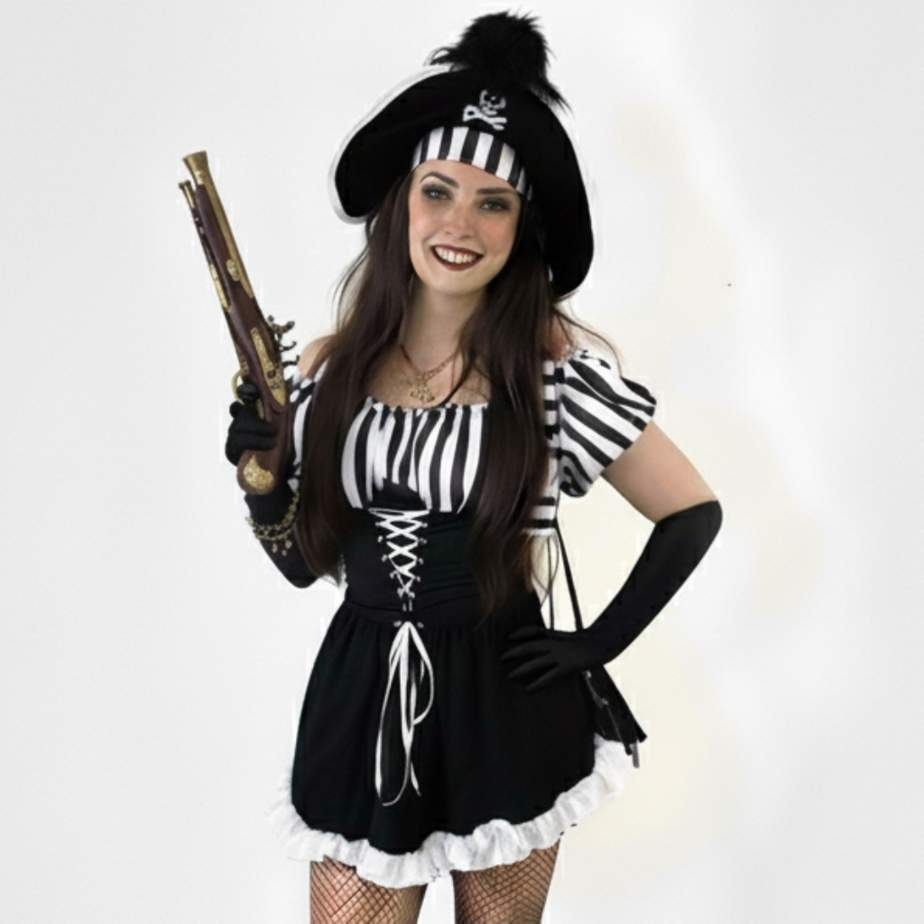 Pirata Ciganinha Preto e Branco