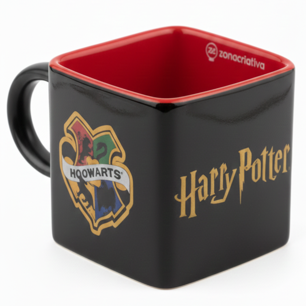 Caneca Cubo Hogwarts Colors Harry Potter 300ml