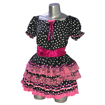 Vestido Junino Polka Pink