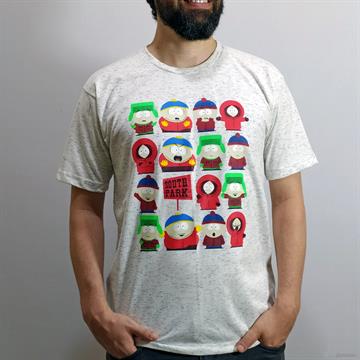 Camisa South Park (mescla branca)