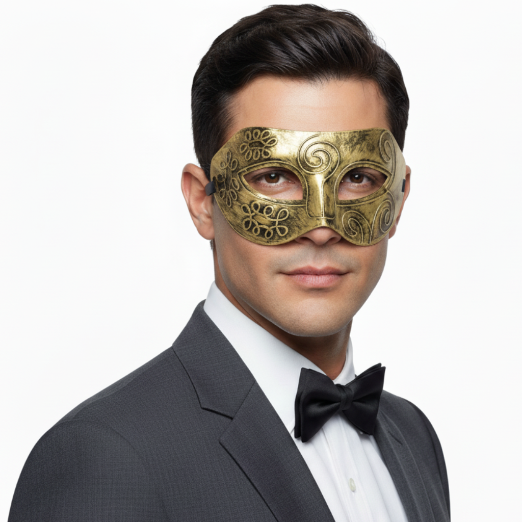 Máscara Ouro Christian (Cinquenta Tons Mais Escuros)