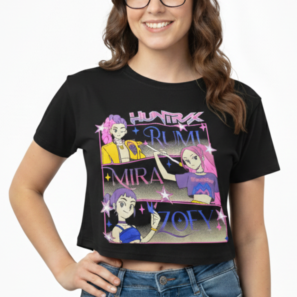 Cropped Huntrix Trio Anime