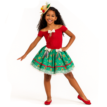 Vestido Junino Arraiá do Sanfoneiro Infantil