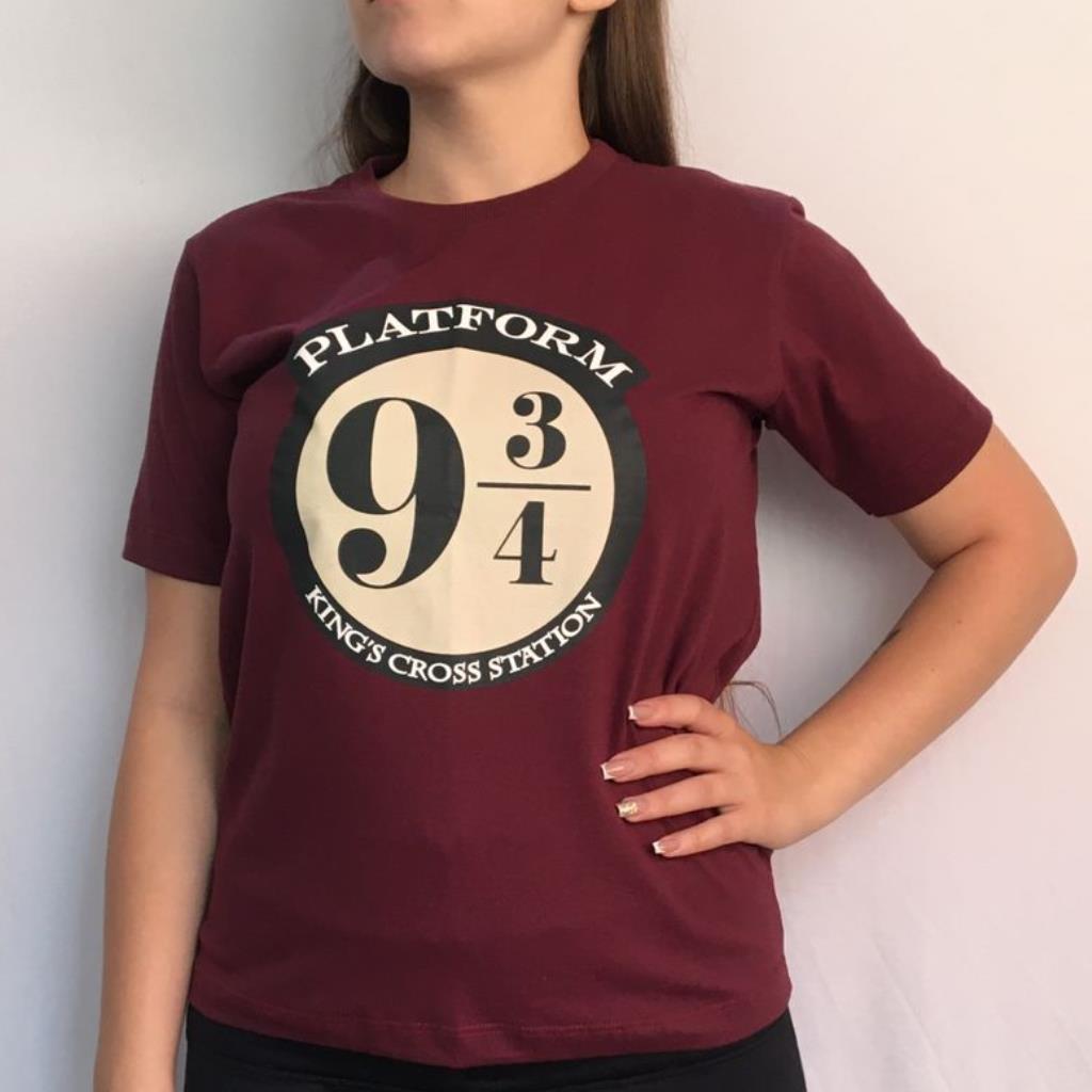 Camisa Plataforma 9 3/4 Harry Potter (vinho)