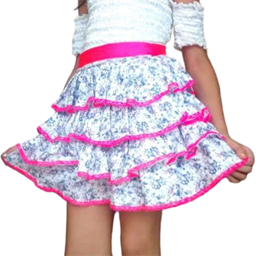 Saia Moça Bonita (fita rosa neon)