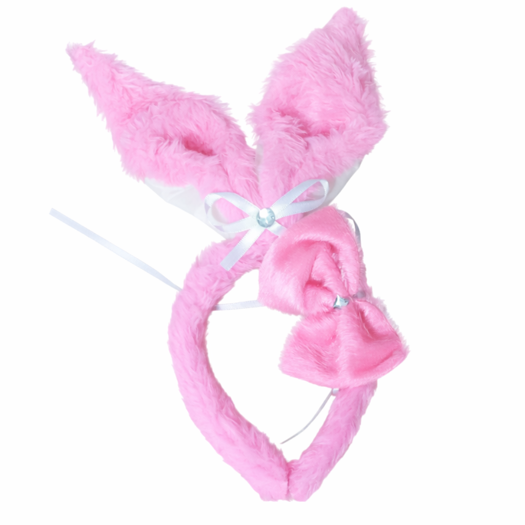 Kit Coelhinha Rosa (tiara + gravata)