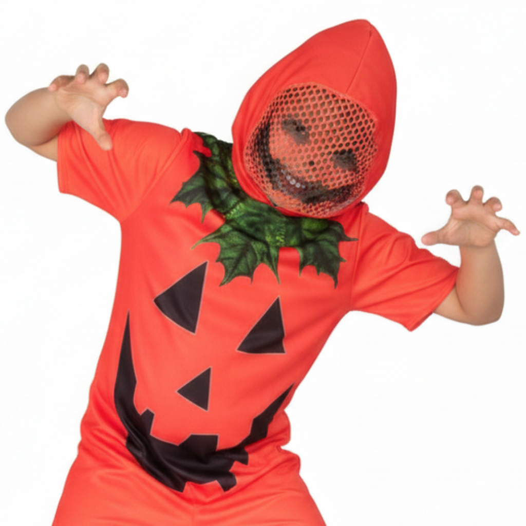 Abóbora Macacão Curto Infantil