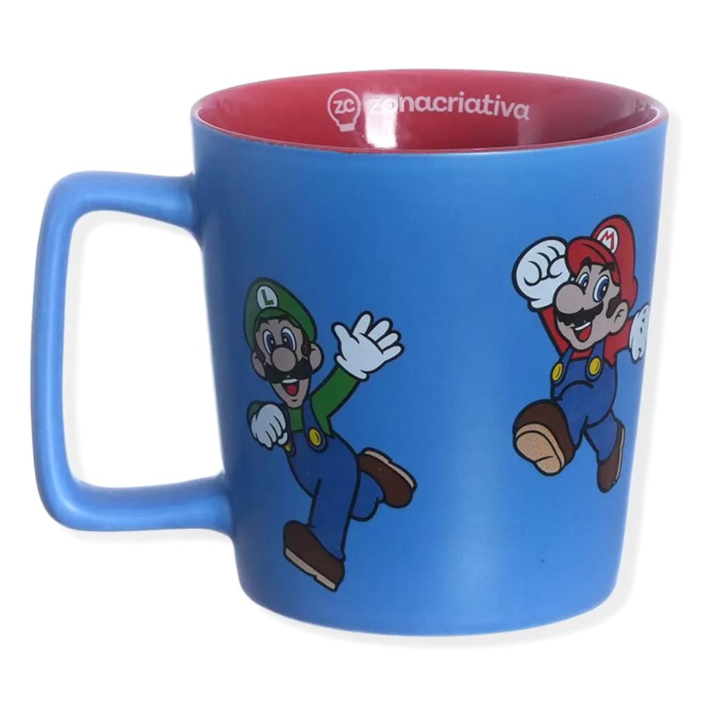 Caneca Buck Super Mário e Luigi 400ml