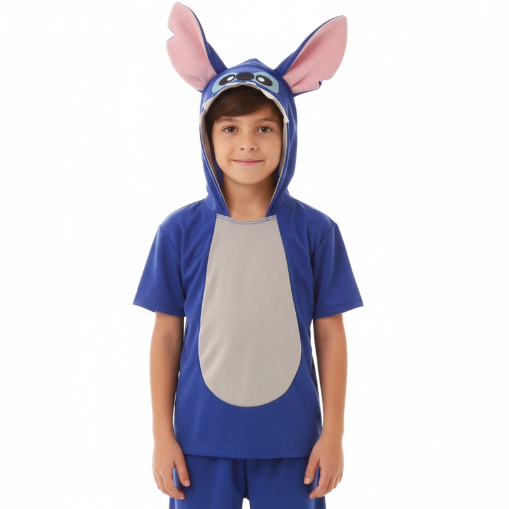 Conjunto Stitch Luxo Azul