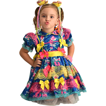 Vestido Junino Íris Infantil